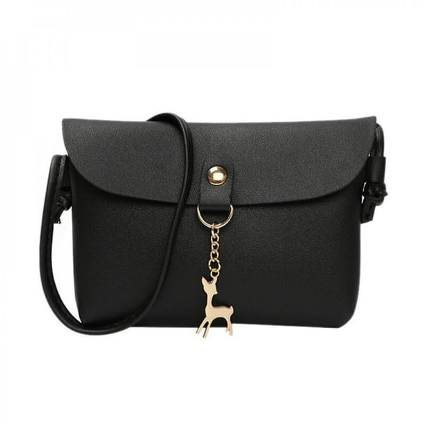 Girl Deer Pendant Shoulder Handbag Women Leather Satchel Messenger Crossbody Bag Girl Deer Pendant Shoulder Handbag Women Leather Satchel Messenger Crossbody Bag